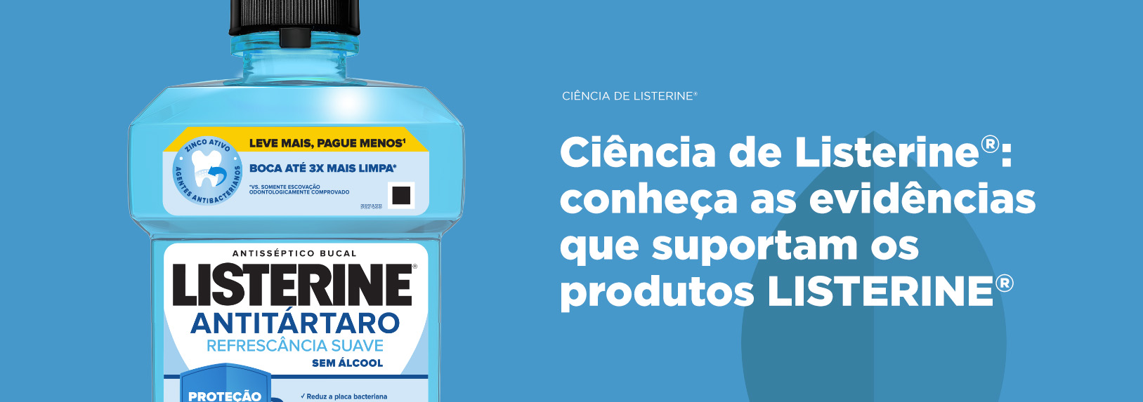 Banner Ciência de Listerine | Odontologia | J&J